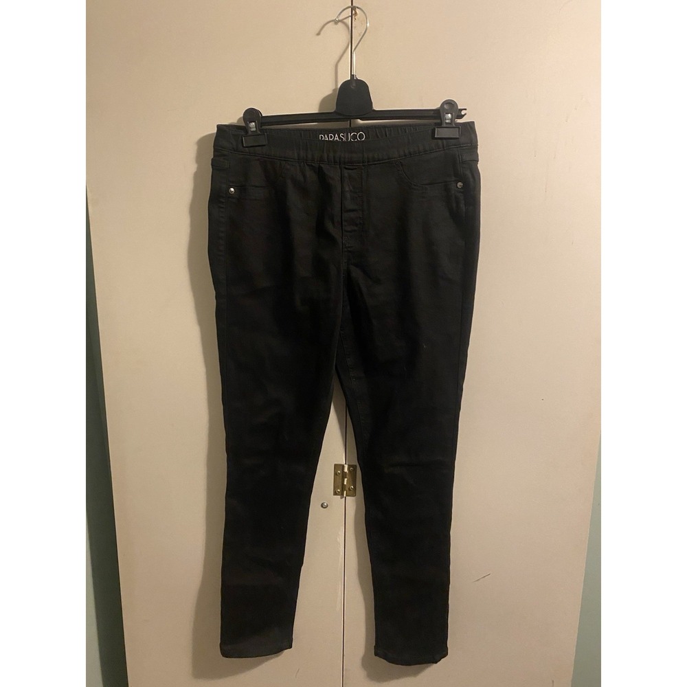 Parasuco Jeans Jeggings Women’s Size 10 Black Coated Stretch Tapered C2563 Slim